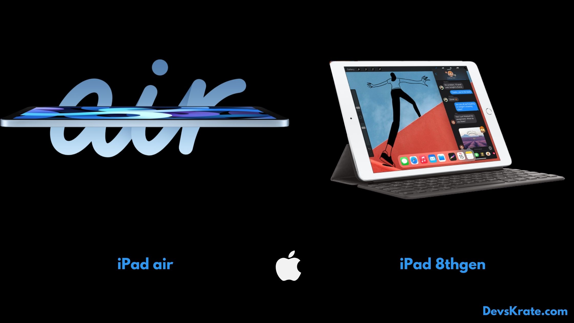 Apple iPad air and ipad 8th gen details, specs and features.