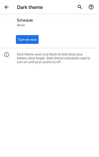 Dark Mode Scheduling