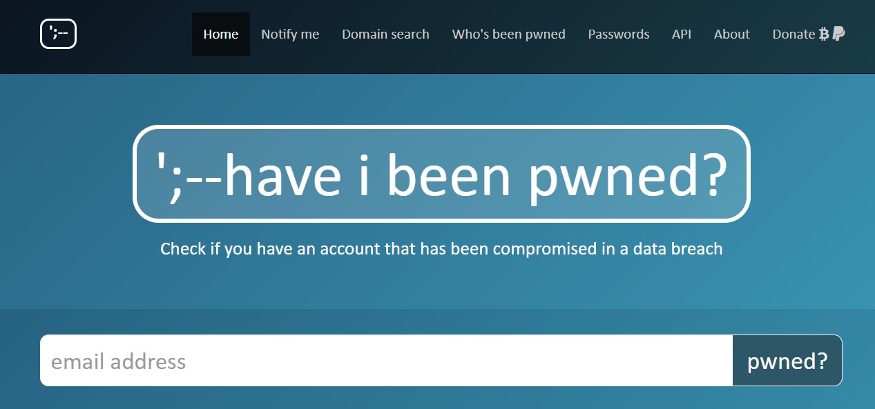 Have I Been Pwned?