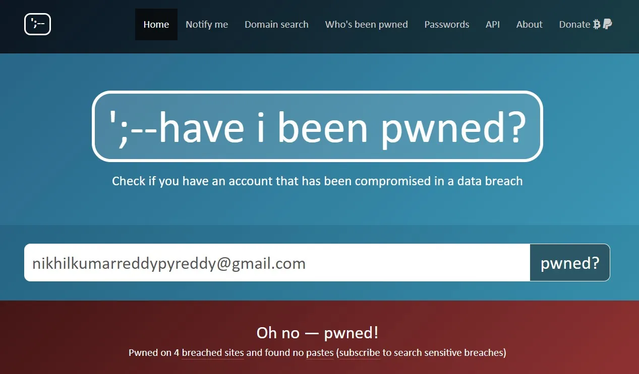 Have I Been Pwned?